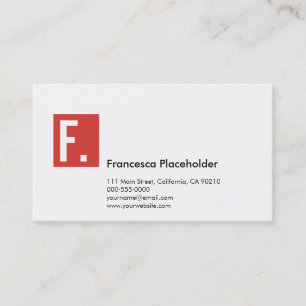 SQ Corporate N11 Corporate Red Business Card