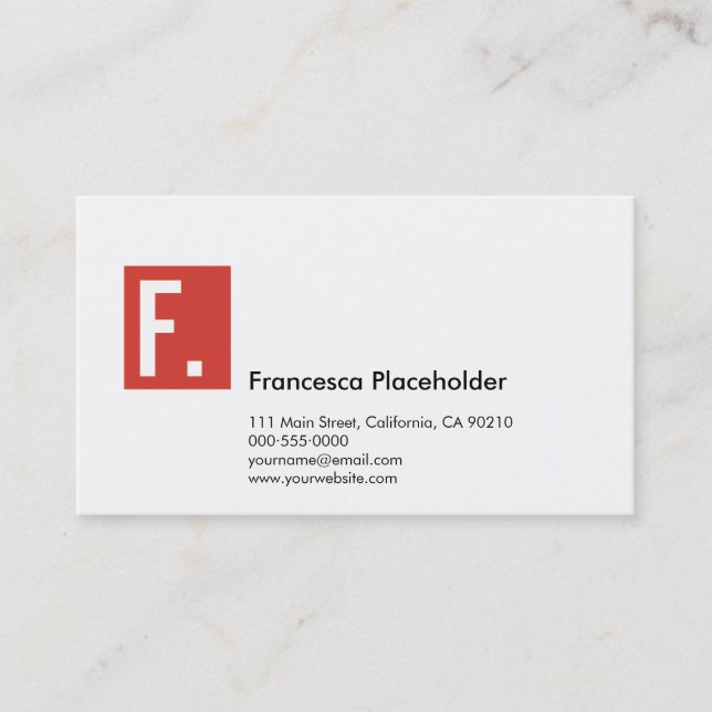 SQ Corporate N11 Corporate Red Business Card (Front)