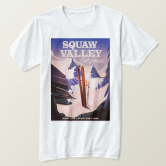 Sqaw Valley California travel poster. T-Shirt