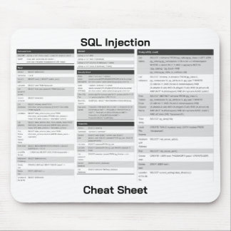 SQL Injection Commands Cheat Sheet Mouse Mat