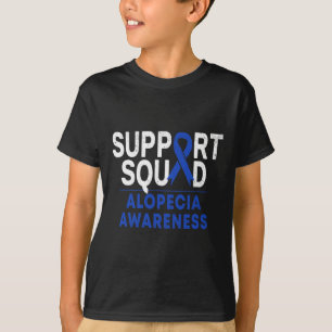Squad Alopecia Awareness Blue Aa Ribbon Warrior T-Shirt