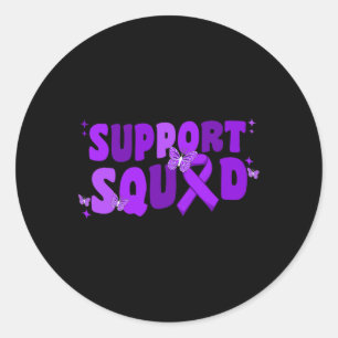 Squad Alzheimerheimer Heimer's Awareness Butterfly Classic Round Sticker