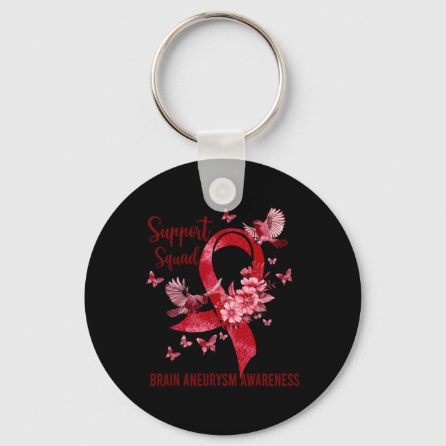 Squad Brain Aneurysm Awareness  Key Ring (Front)