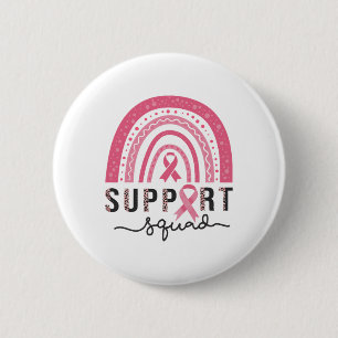 Squad Breast Cancer Awareness Leopard Pink Rainbow 6 Cm Round Badge