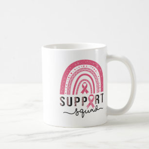 Squad Breast Cancer Awareness Leopard Pink Rainbow Coffee Mug