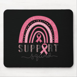 Squad Breast Cancer Awareness Leopard Pink Rainbow Mouse Mat