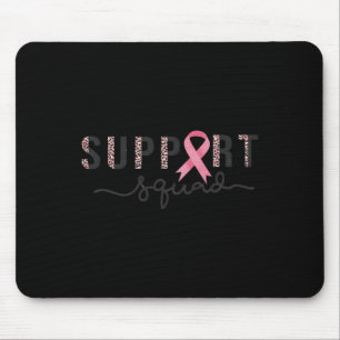 Squad Breast Cancer Awareness Leopard Pink Ribbon Mouse Mat