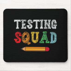 Squad Costume Test Day Teacher Student Funny Schoo Mouse Mat