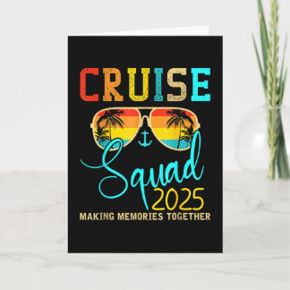 Squad Crew Cruise 2025 Summer Vacation Matching Fa Card