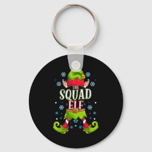 Squad Elf Matching Family Group Christmas Party  Key Ring