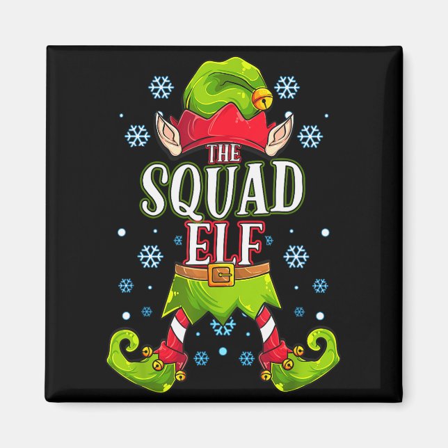 Squad Elf Matching Family Group Christmas Party  Magnet (Front)