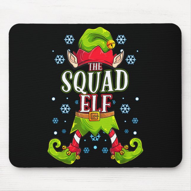 Squad Elf Matching Family Group Christmas Party  Mouse Mat (Front)
