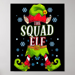 Squad Elf Matching Family Group Christmas Party  Poster