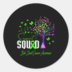 Squad For Bile Duct Cancer Awareness  Classic Round Sticker