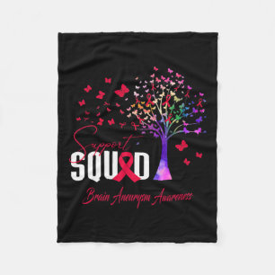 Squad For Brain Aneurysm Awareness Fleece Blanket