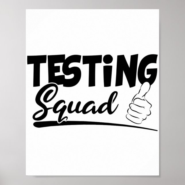 Squad Funny Exam Test Day Gifts For Students  Poster (Front)