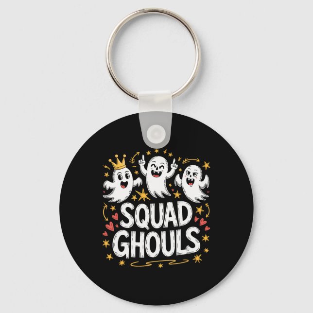Squad Ghosts Matching Funny Halloween 1  Key Ring (Front)