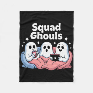 Squad Ghosts Matching Funny Halloween 5  Fleece Blanket