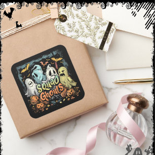 Squad Ghouls ExDesigner Halloween Square Sticker