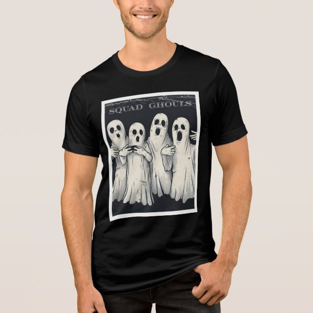 Squad Ghouls – Funny Halloween Ghost Squad Tri-Blend Shirt (Front)