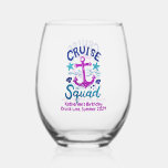 Squad Group Friends Custom Birthday Event Stemless Wine Glass<br><div class="desc">This design may be personalised in the area provided by changing the photo and/or text. Or it can be customised by clicking Personalise this Template and then choosing the click to customise further option and delete or change the colour of the background, add text, change the text colour or style,...</div>