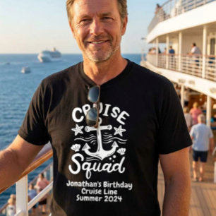 Squad Group Friends Custom Birthday White  T-Shirt