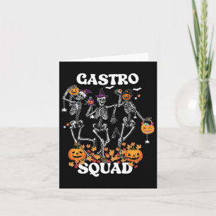 Squad Halloween Skeleton Dancing Endoscopy Nurse G Card