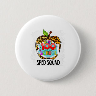 Squad Happy 100th Day Of School Face Mask Sped Ed 6 Cm Round Badge