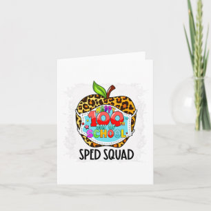 Squad Happy 100th Day Of School Face Mask Sped Ed Card