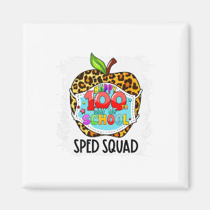 Squad Happy 100th Day Of School Face Mask Sped Ed Magnet