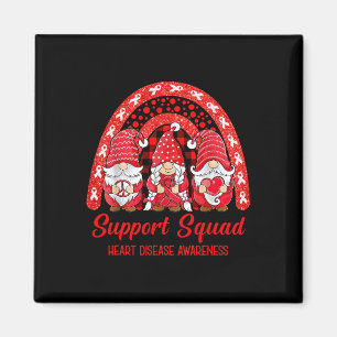 Squad Heart Disease Awareness Month Gnomies  Magnet