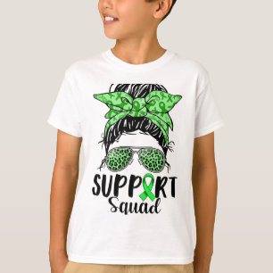 Squad Mental Health Awareness Month Messy Bun Woma T-Shirt
