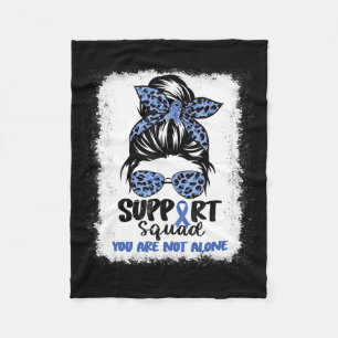 Squad Messy Bun Blue Warrior Ataxia Awareness Fleece Blanket