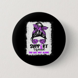 Squad Messy Bun Purple Warrior Alzheimerheimer Awa 6 Cm Round Badge