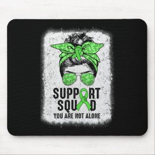 Squad Messy Bun Warrior Green Mental Health Awaren Mouse Mat