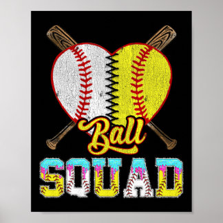 Squad Of Both Half Sell Softll Ice Cream Drip Poster