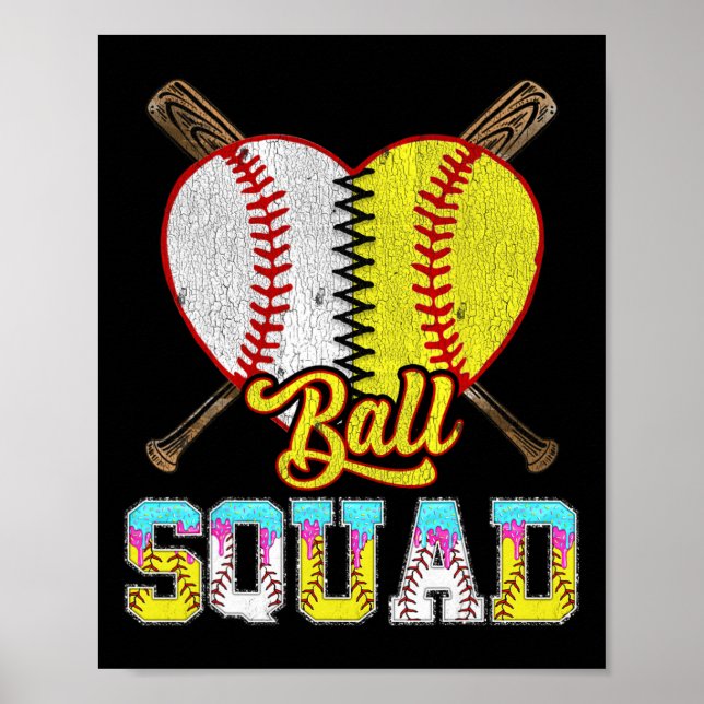 Squad Of Both Half Sell Softll Ice Cream Drip  Poster (Front)