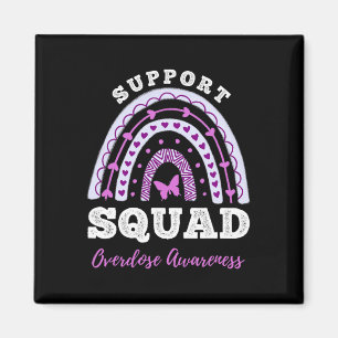 Squad Overdose Awareness Rainbow Magnet