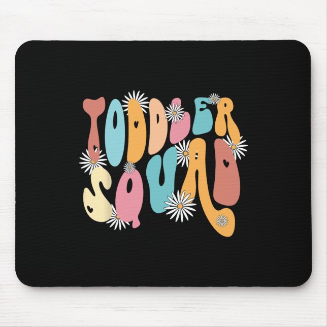 Squad Pre K Kindergarten Teacher Back To School  Mouse Mat (Front)