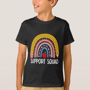 Squad Rainbow Back To School Support Teacher Team T-Shirt