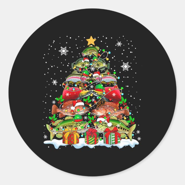 Squad Santa Salmon Byss Grouper Fishes Collection  Classic Round Sticker (Front)