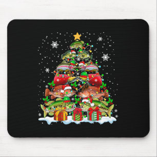 Squad Santa Salmon Byss Grouper Fishes Collection Mouse Mat