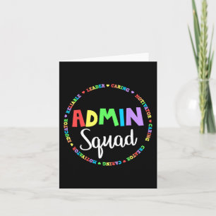 Squad School Assistant Principal Crew Administrato Card