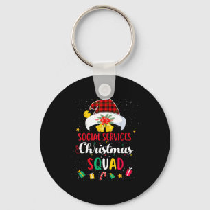 Squad Services Match Hat Santa Social Meme Key Ring
