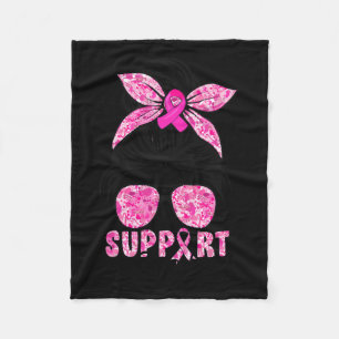 Squad Team Breast Cancer Awareness Warrior Messy B Fleece Blanket