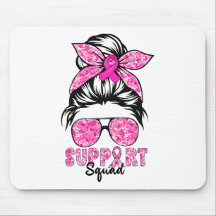 Squad Team Breast Cancer Awareness Warrior Messy B Mouse Mat