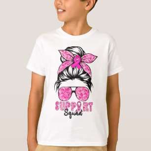 Squad Team Breast Cancer Awareness Warrior Messy B T-Shirt
