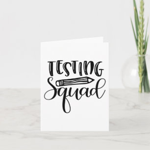 Squad Test Day Encouragement Teacher Card