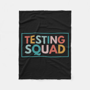 Squad Test Day Motivational For Teacher Student Ki Fleece Blanket