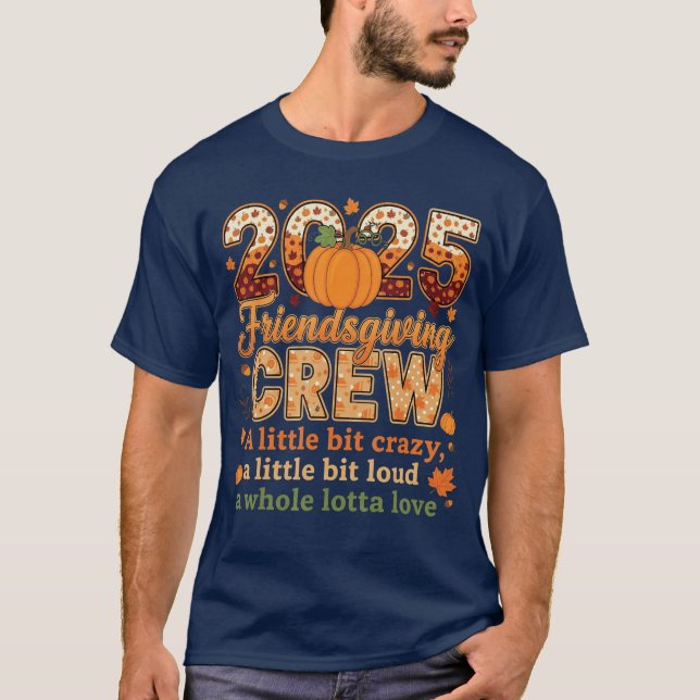 Squad Turkey Friends Thanksgiving 2025 Friendsgivi T-Shirt (Front)